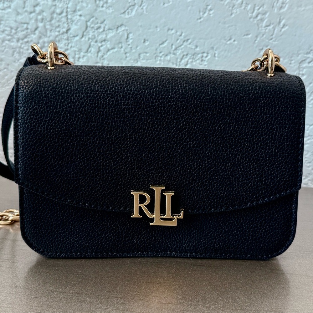 Black Leather Crossbody Bag